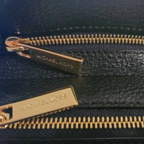 Michael Kors Black Leather Leopard Haircalf Satchel with Long Crossbody Strap - Picture 9 of 16